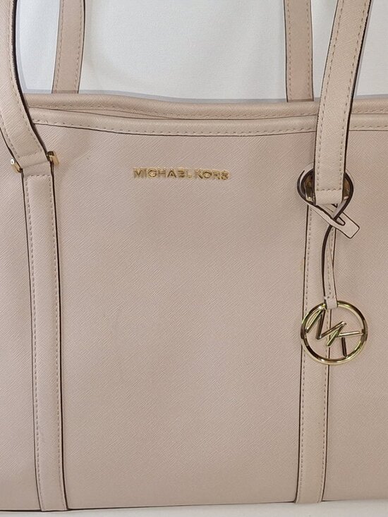 Michael Kors SADY Fawn Leather Bag Notebook Laptop Shoulder 35T7GD4T7L - Picture 1 of 13